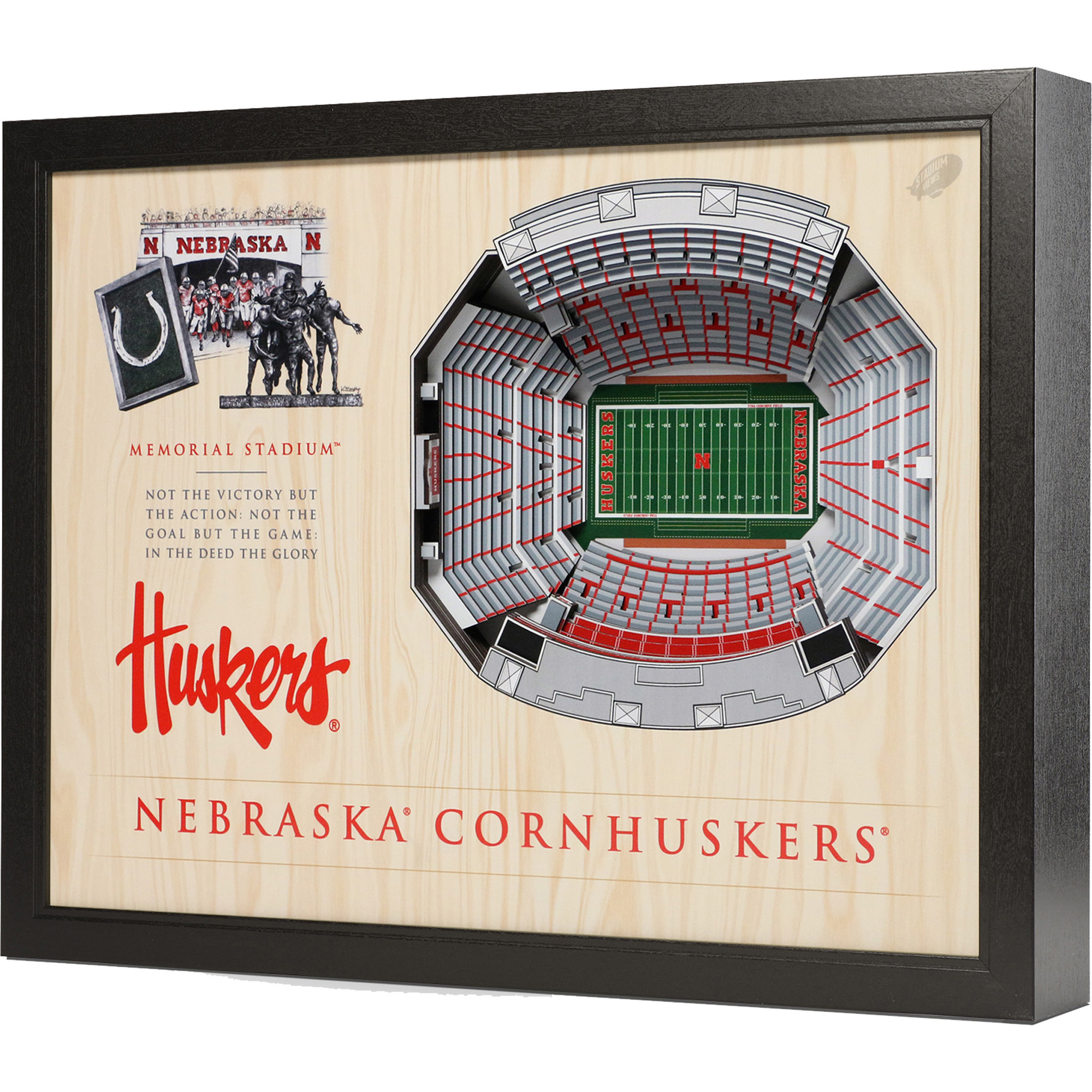 Nebraska Huskers 25.5"" x 19.5"" Memorial Stadium Stadium Views Wall Art | Fanatics