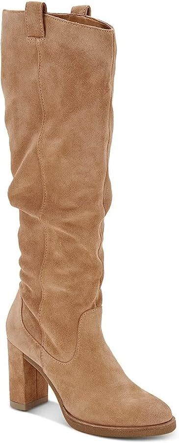 Juliet Holy Women's Knee High Boots Chunky Block Heel Wide Calf Round Toe Side Zipper Fashion Dre... | Amazon (US)