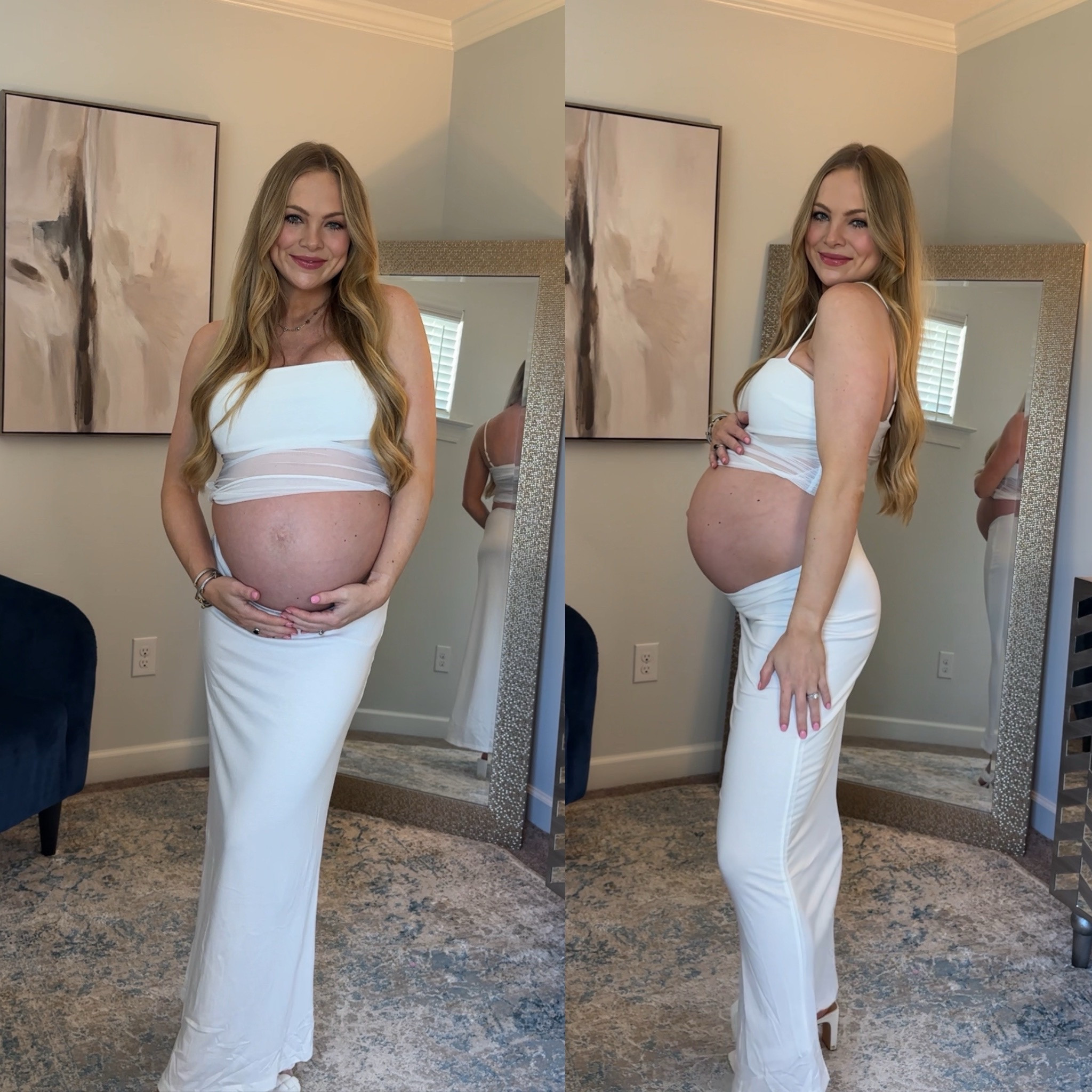 Maternity photos photoshoot outfit idea
Amazon 
Summer
Bump friendly 
Pregnant 
Affordable 
Two piece white mesh set
Wearing size medium 


#LTKBump #LTKFindsUnder50 #LTKStyleTip