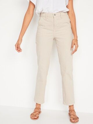 Extra High-Waisted Sky-Hi Straight Workwear Jeans for Women | Old Navy (CA)