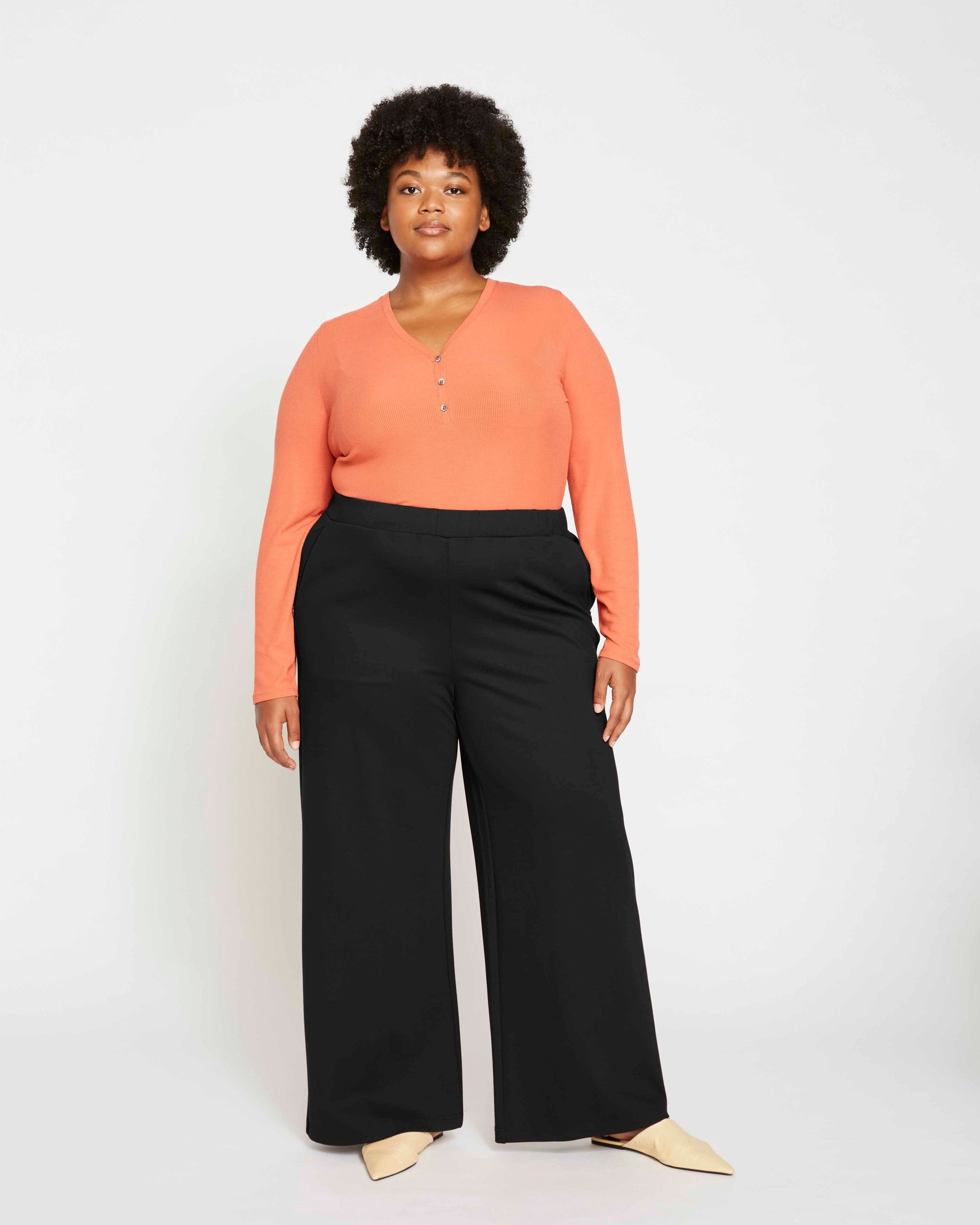 Stephanie Wide Leg Pants - Black | Universal Standard