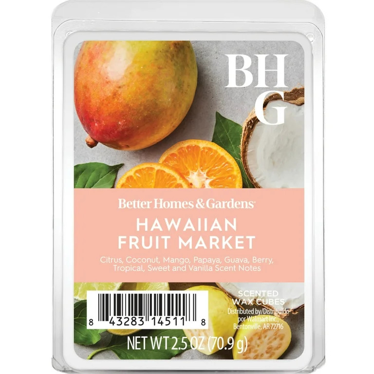 Hawaiian Fruit Market Scented Wax Melts, Better Homes & Gardens, 2.5 oz (1-Pack) | Walmart (US)