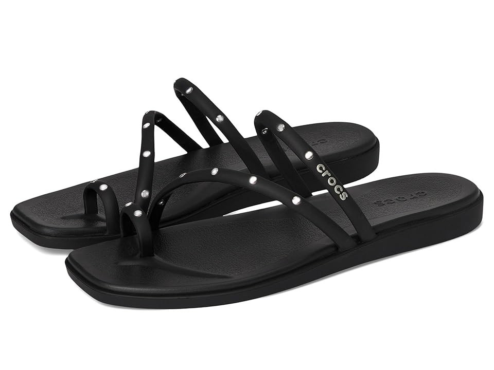 Crocs Miami Toe Loop Sandal Women's Sandals Black Studs : 11 M, Synthetic | Zappos