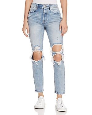 Pistola Mom High-Rise Distressed Straight-Leg Jeans in Up In Flames | Bloomingdale's (US)