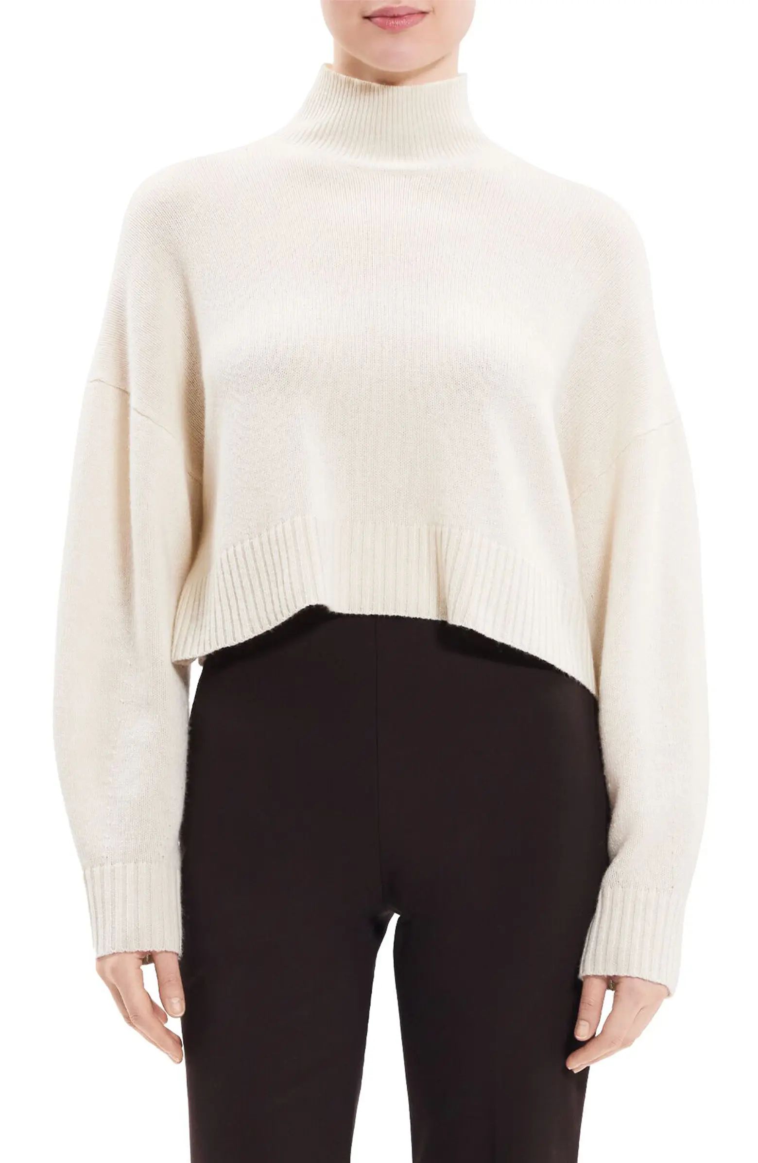 Crop Cashmere Turtleneck Sweater | Nordstrom