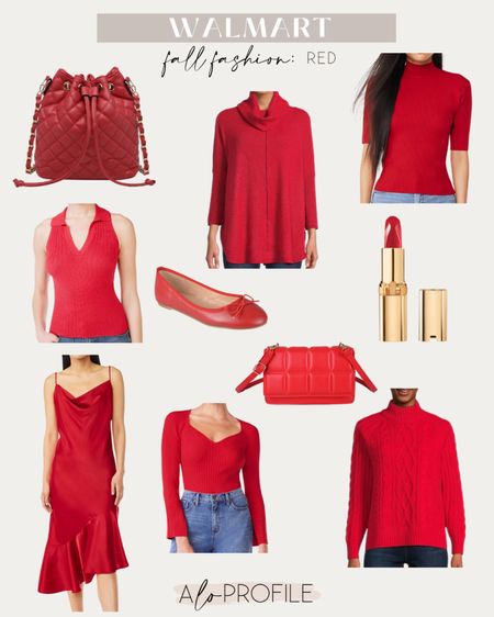 Walmart Fashion: Red fashion & accessories // Walmart fashion, Walmart fall fashion, Walmart fall outfits, fall fashion, fall fashion from Walmart, Walmart finds, fall style, fall trends, fall outfits, affordable style, affordable fashion, red shoes, red accessories