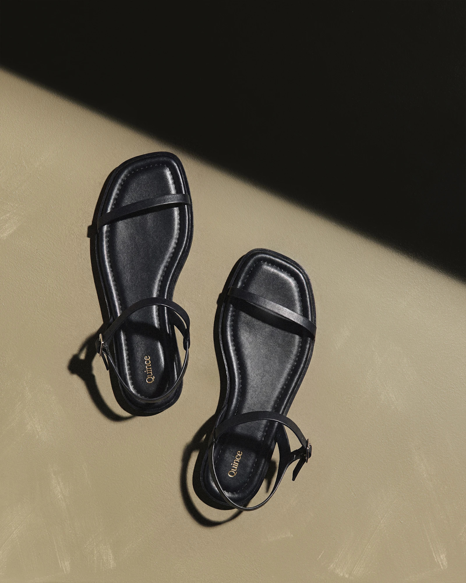 Italian Leather Ankle Strap Flat Sandal | Quince