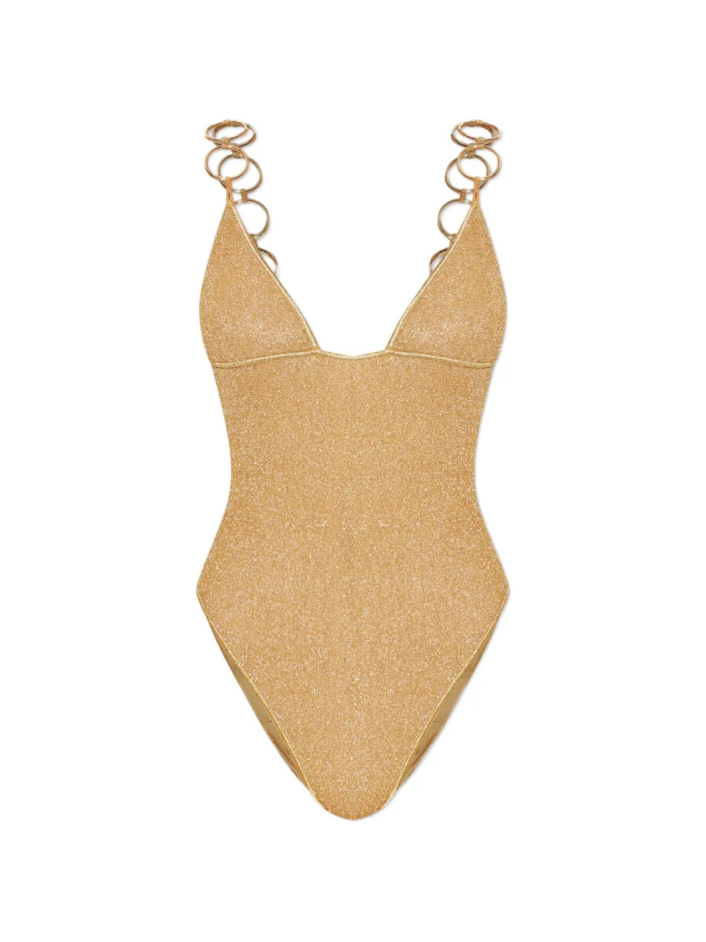 Oséree ring-strap Swimsuit | Gold | FARFETCH | Farfetch Global