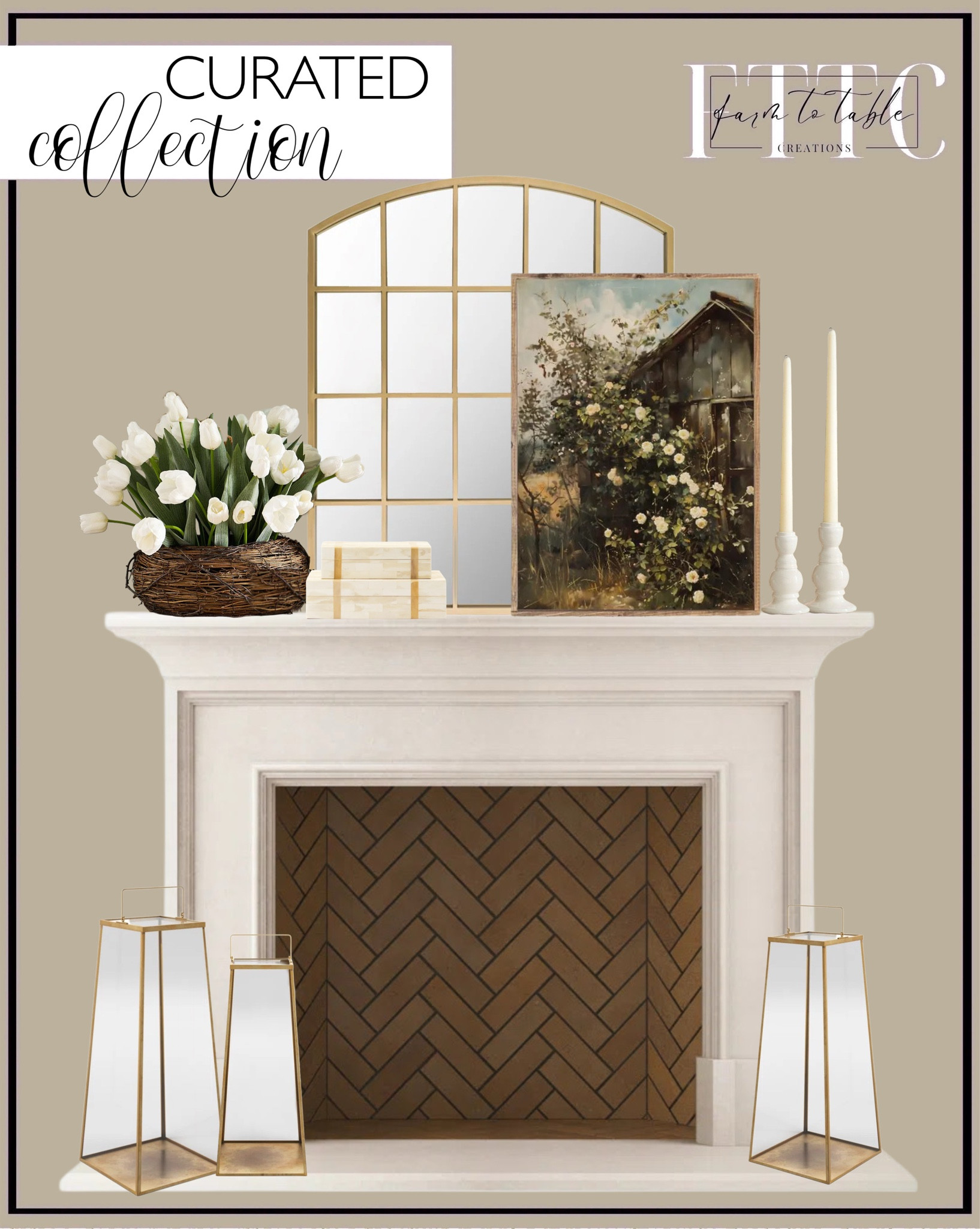 Curated Living Room. Follow @farmtotablecreations on Instagram for more inspiration.

‼️Use my code FARMTOTABLE for 15% off framed artwork.

Blooms In Unexpected Places Canvas Art. Metal Arch Mirror. Composed Tulips in Basket. Paige Bone Box. Emery Ceramic Candlestick. Metal Lantern. Cilikia Fireplace Surround

Living Room | Dining Room | Dining Room Artwork | Bathroom Finds | Bedroom Finds | Bedroom Furniture | nightstands | Home Decor| Fireplace Decor | Spring Refresh |  Bedroom Finds | Neutral Stems | Spring Stems | Bookshelf Decor | Bedroom Space | Cozy Corner | Bathroom | Curated Entryway | Spring  Decor | End of Year Clearance | Trending Decor | Viral Decor  | Coffee Table Decor | Neutral Decor | Fall Stem Sale | Target Finds | Skinny Bench | Bedroom | Living Room | Breakfast Nook | Amazon Home | Target Sale | Loloi Rugs | Magnolia Home | console table | console table styling | faux stems | entryway space | front porch decor | neutral decor | entryway decor | cozy home | affordable decor |  home decor | home inspiration | console styling | entryway rug | cozy moody home | moody home decor | neutral home | bathroom decor | living room | spring decor | Hearth & Hand | Studio McGee | 2025 Home Trends | trending home | Crate&Barrel 




#LTKFindsUnder50 #LTKSaleAlert #LTKHome