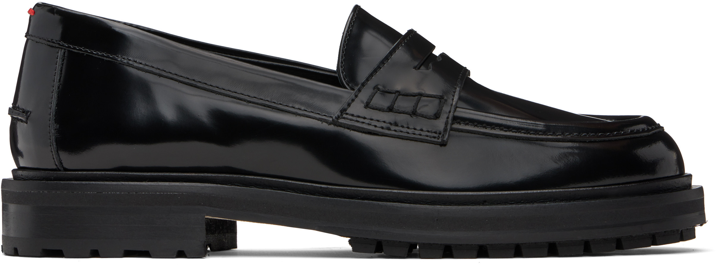 Aeyde Black Leon Loafers | SSENSE
