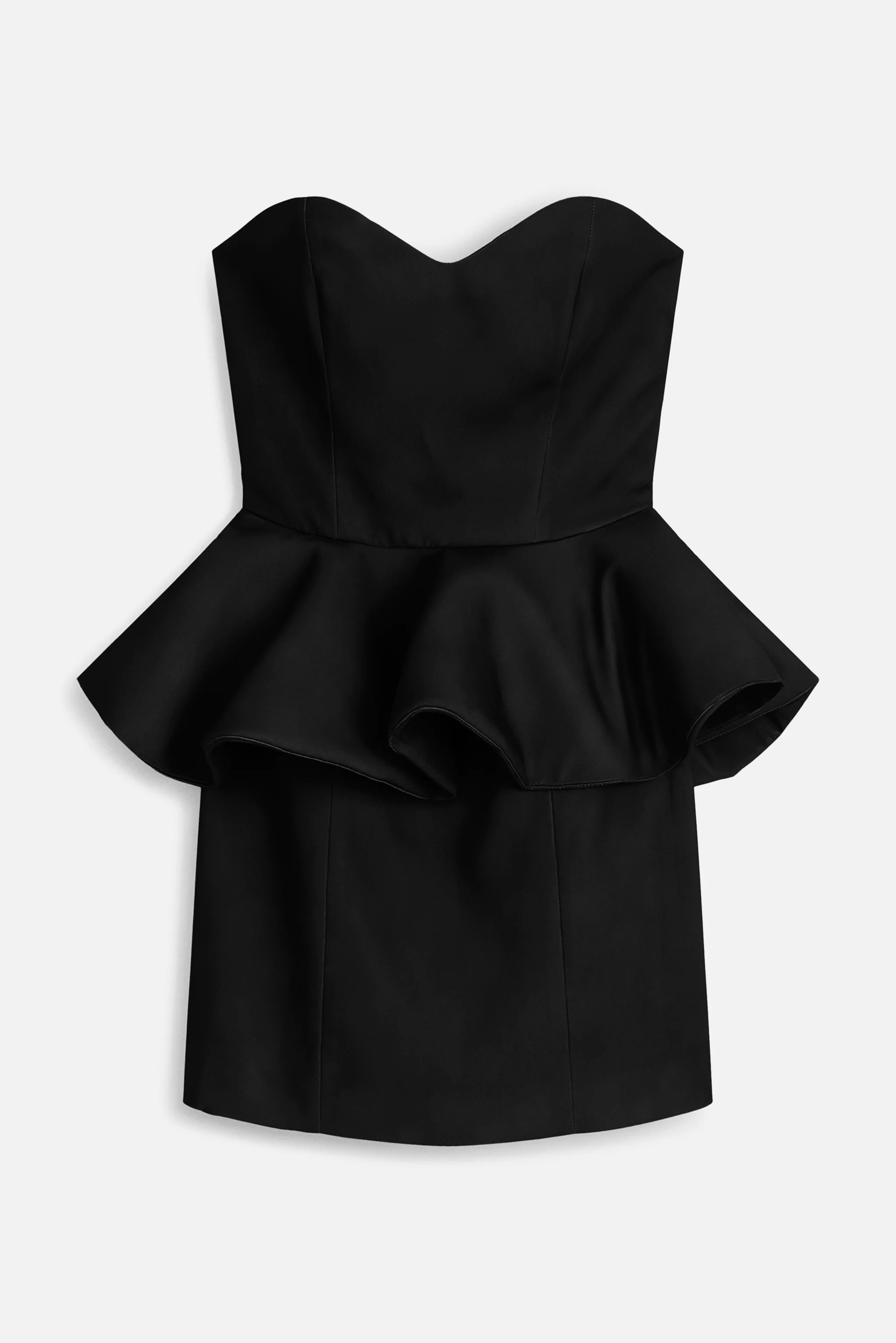 Peplum Mini Dress Black | Fiorucci