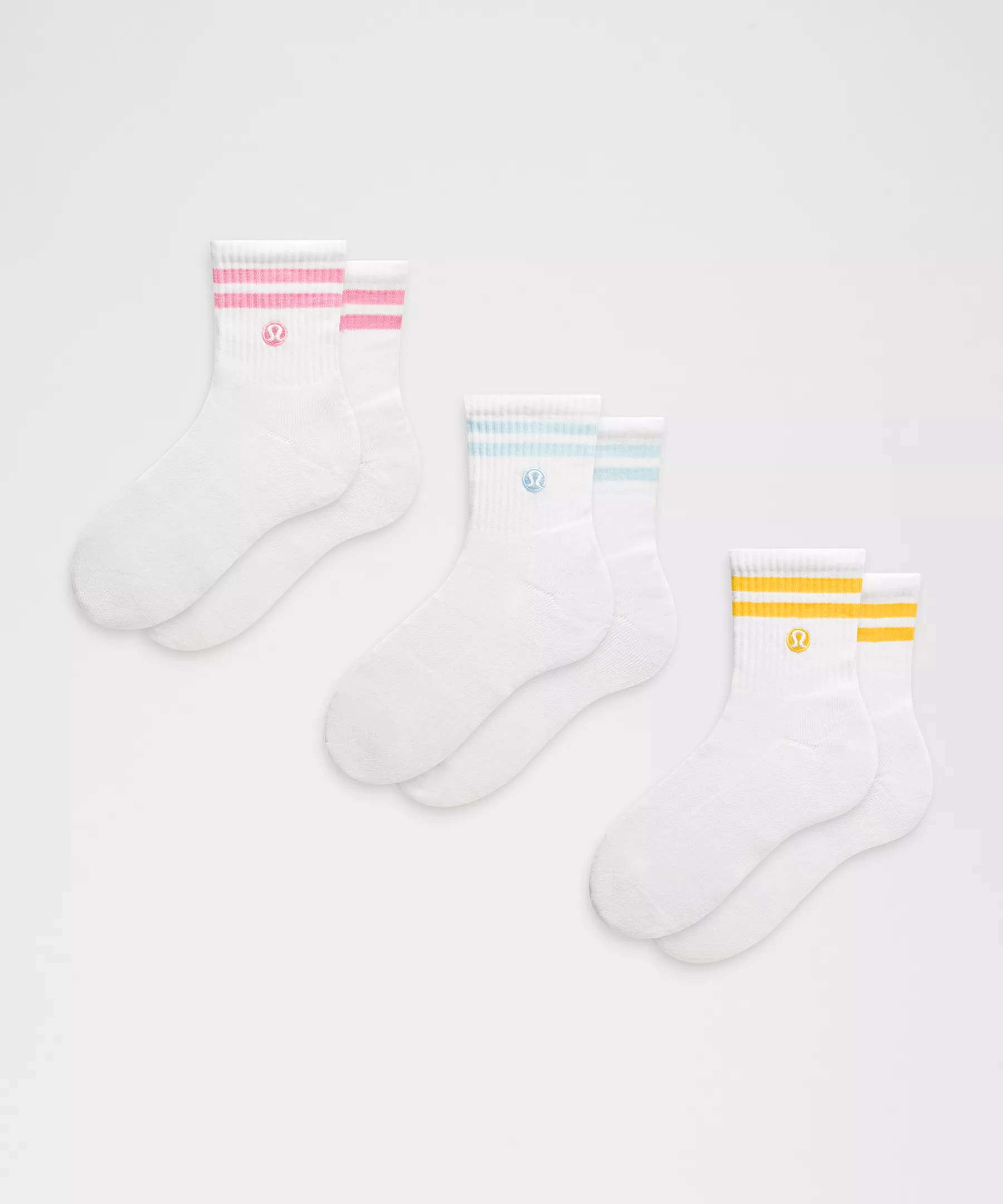 Unisex Daily Essential Quarter Socks 3 Pack | Lululemon (US)