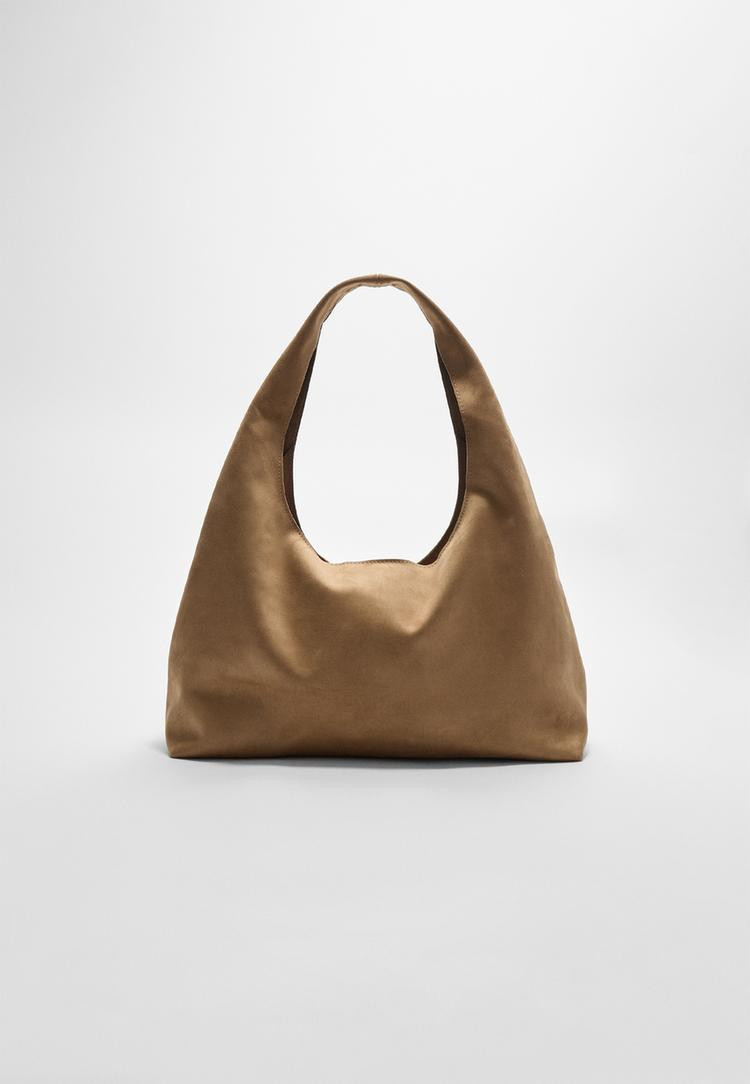 Faux suede shoulder bag | Stradivarius (UK)