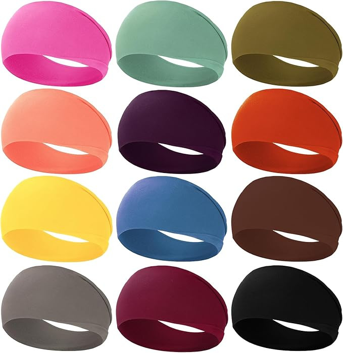 RITOPER Workout Wide Headbands for Women, Super Soft Elastic Sweat Band | Amazon (US)