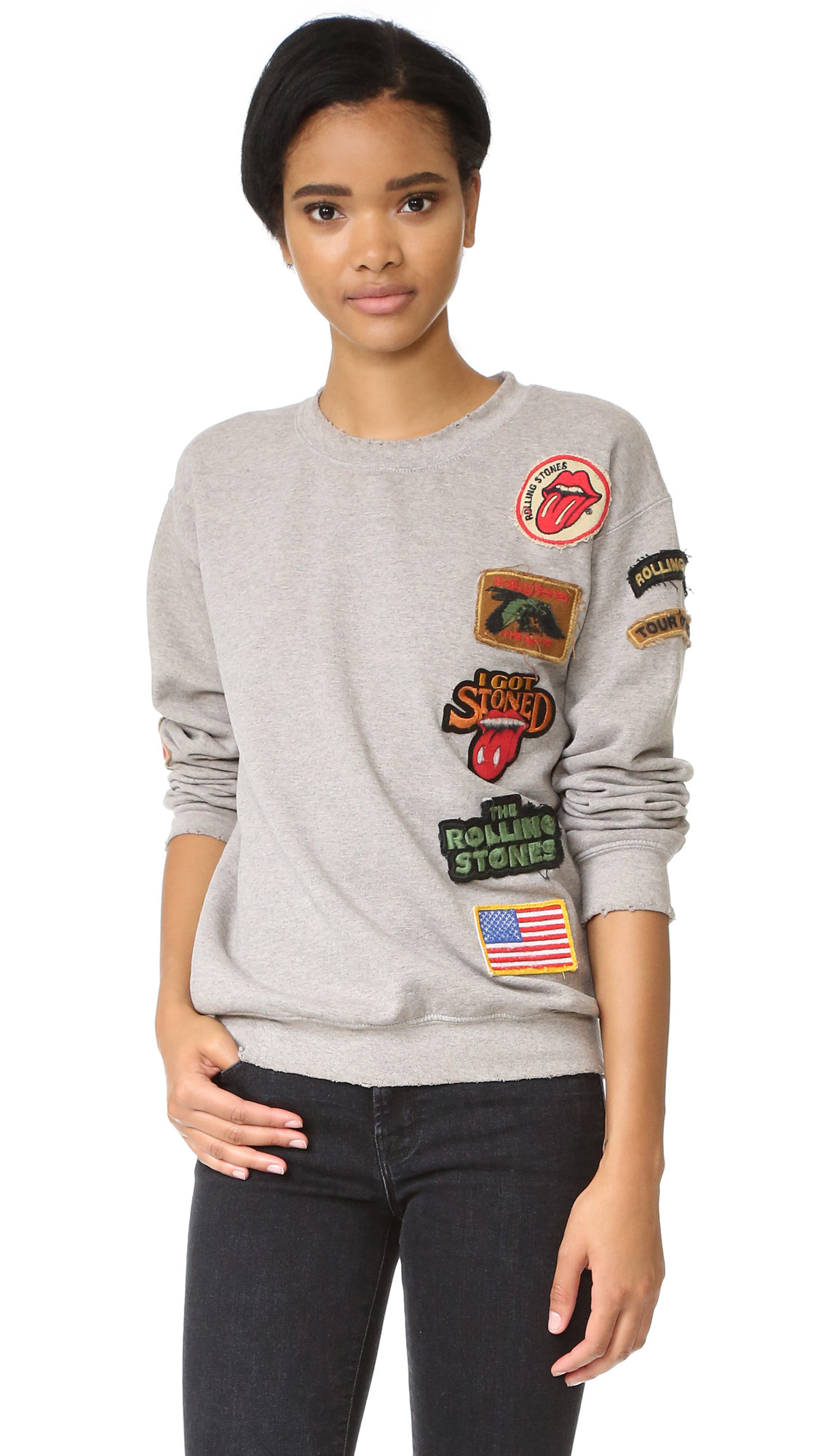 Madeworn Rock Rolling Stones 1978 Sweatshirt - Ash | Shopbop
