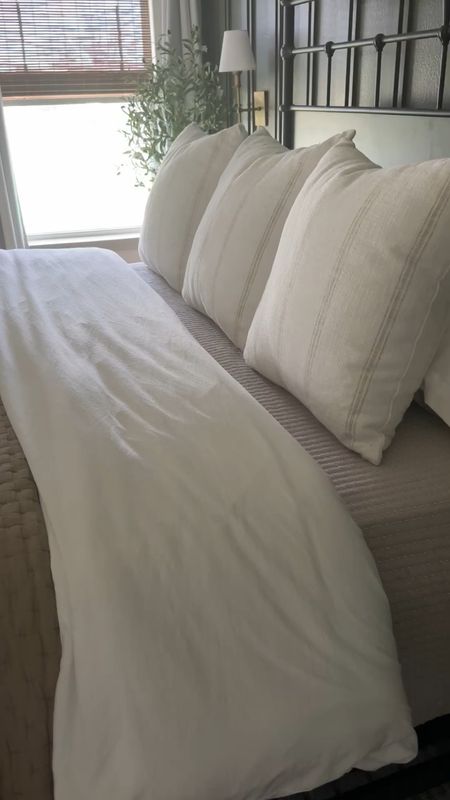 Affordable Neutral bedding! Bedroom inspo  

#LTKVideo #LTKfindsunder100 #LTKhome