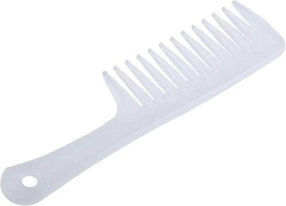 White Large Hair Detangling Comb, Wide Tooth Comb, for Curly Hair, Long Hair, Wet Hair in all Typ... | Amazon (US)