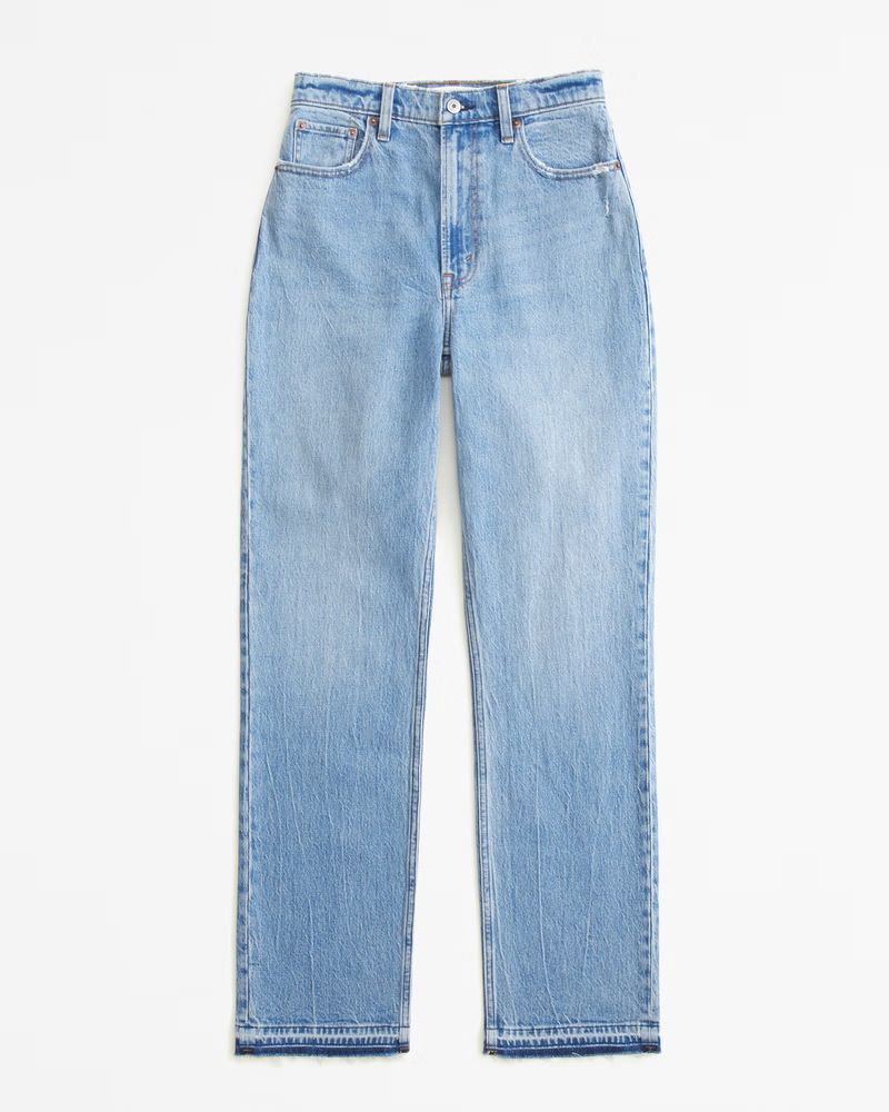 Women's Curve Love Ultra High Rise 90s Straight Jean | Women's New Arrivals | Abercrombie.com | Abercrombie & Fitch (UK)