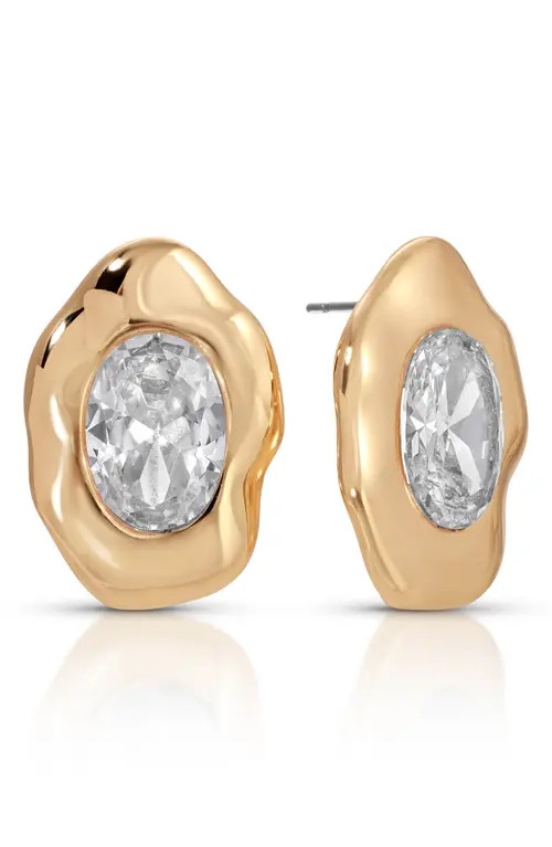 Ettika Molten Glow Crystal Stud Earrings in Gold at Nordstrom | Nordstrom