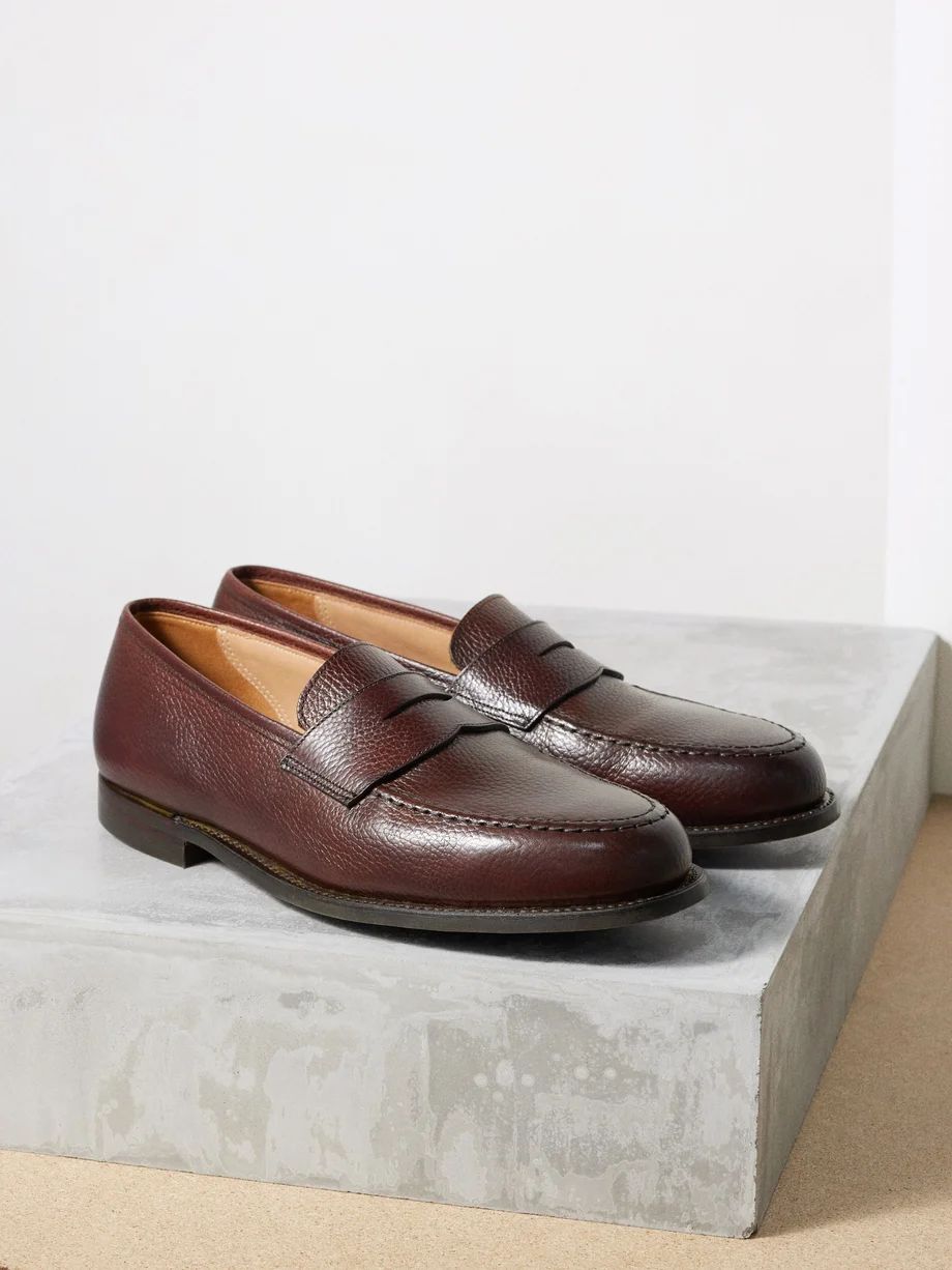 Boston grained-leather penny loafers | Crockett & Jones | Matches (US)