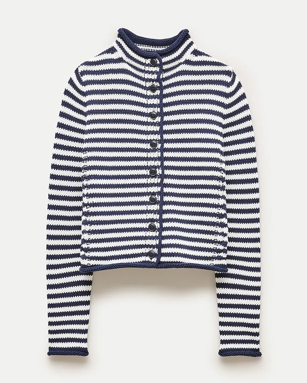 Rollneck\u2122 reversible cardigan in stripe | J. Crew US