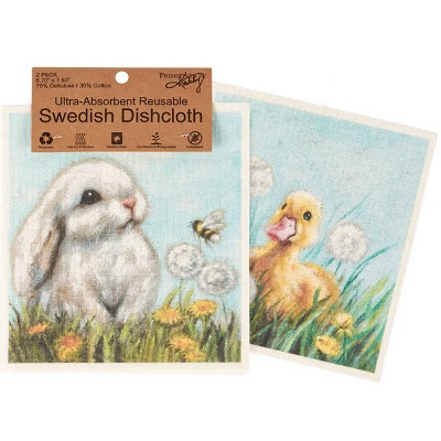Primitives by Kathy White Bunny Swedish Dishcloth Set | Target