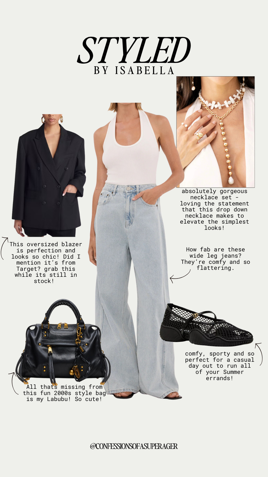 Classic meets cool with this effortlessly chic outfit featuring an oversized blazer, flattering wide-leg jeans, a timeless black handbag, sporty mesh flats, and statement gold jewelry. These versatile wardrobe staples are perfect for elevated everyday style, casual chic outfits, travel looks, and capsule wardrobe inspiration. Shop all my favorite finds before they sell out! 🤍 

 #LTKStyle #LTKFinds #CasualChic #WideLegJeans #OversizedBlazer #CapsuleWardrobe #EverydayStyle #SummerStyle #NeutralStyle #EffortlessFashion #DesignerInspired #HandbagLover #StatementJewelry #FashionOver40 #FashionOver50 #ModernStyle #WardrobeEssentials #OOTD #AmazonFashion #ConfessionsOfASuperAger #LTKootd #LTKOver40 #LTKSaleAlert