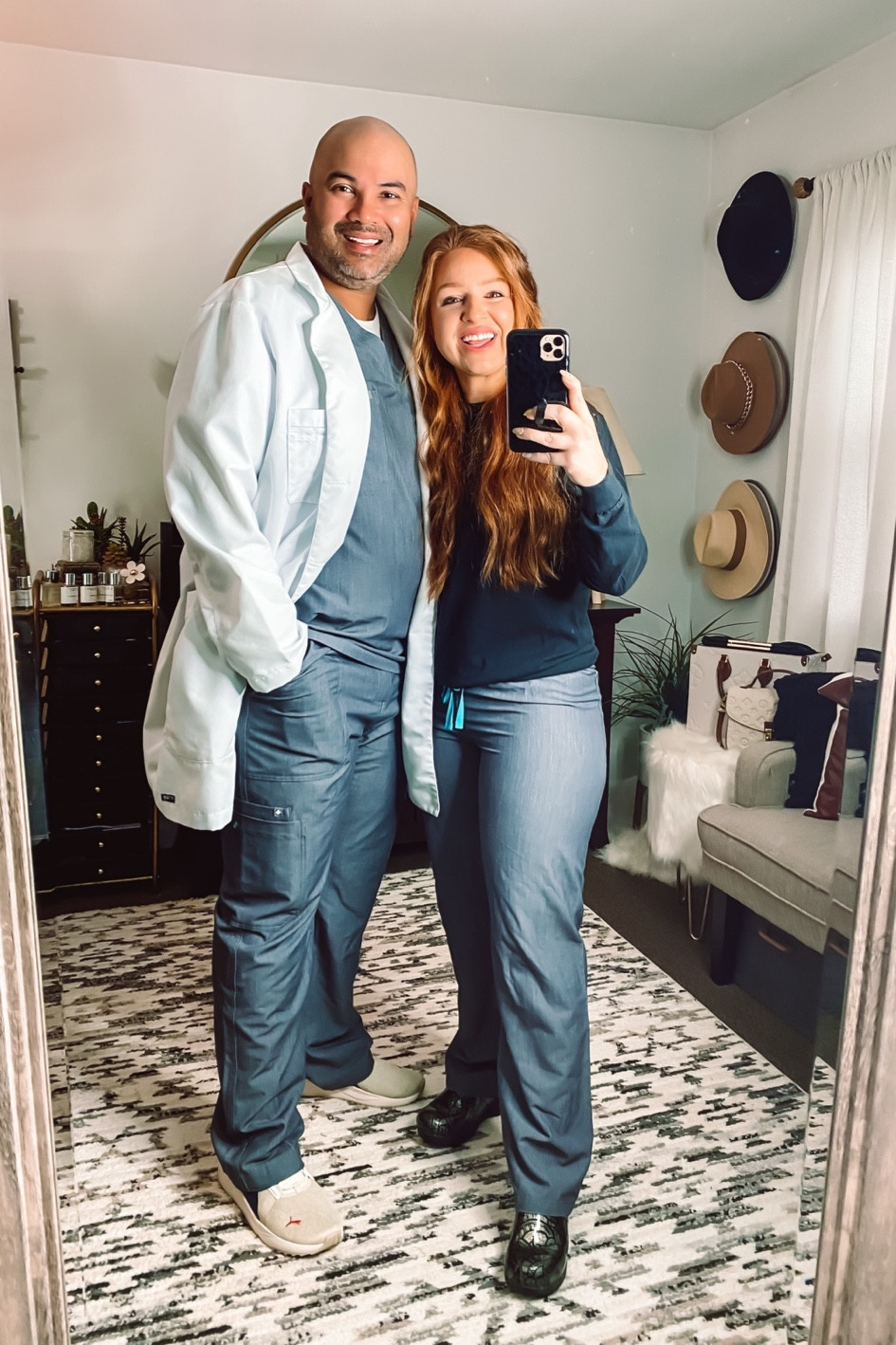 Scrubs dan and I wearing to work ! Figs brand ! Dan sizes up in these and I stick to my true size 

#LTKunder100 #LTKFind #LTKworkwear