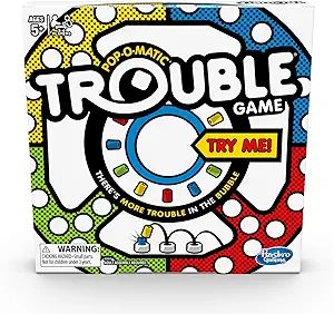 Hasbro Gaming Trouble Board Game for Kids Ages 5 and Up 2-4 Players (Packaging may vary) | Amazon (US)