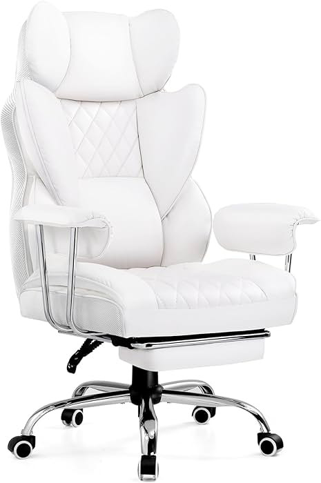 COMHOMA Big and Tall Office Chair, High Back Leather Gaming Chairs with Footrest, Executive Ergon... | Amazon (US)