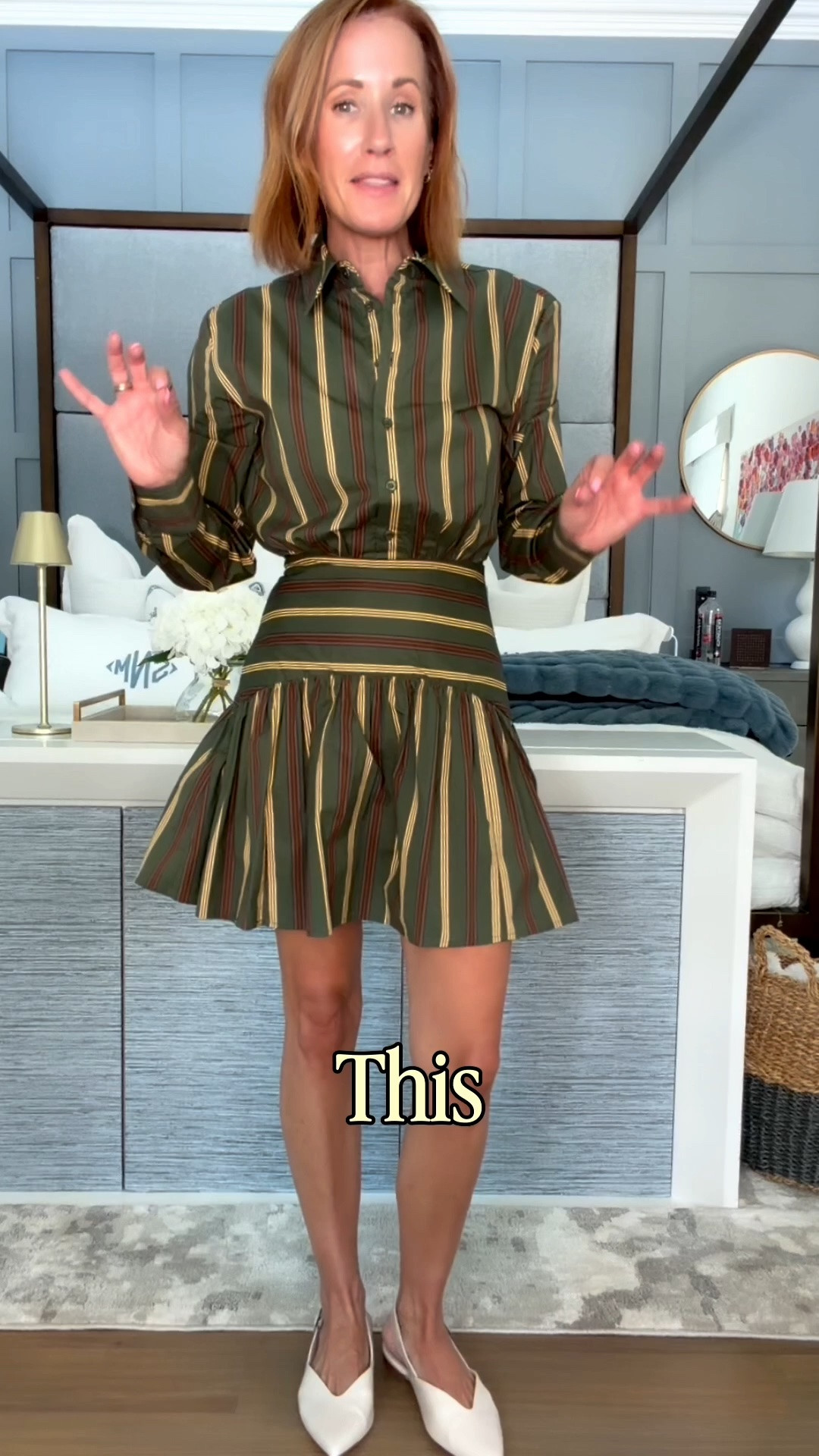 The Nordstrom Anniversary Sale forward buy that'll carry you straight through fall. Collared, striped, and works for everything — back to school nights, lunch, the office. Staud quality at a sale price is a yes every time. #nsale #nsale2026 #nordstromanniversarysale #staud #minidress #falloutfit #fashionover40

#LTKootd #LTKOver40 #LTKSaleAlert