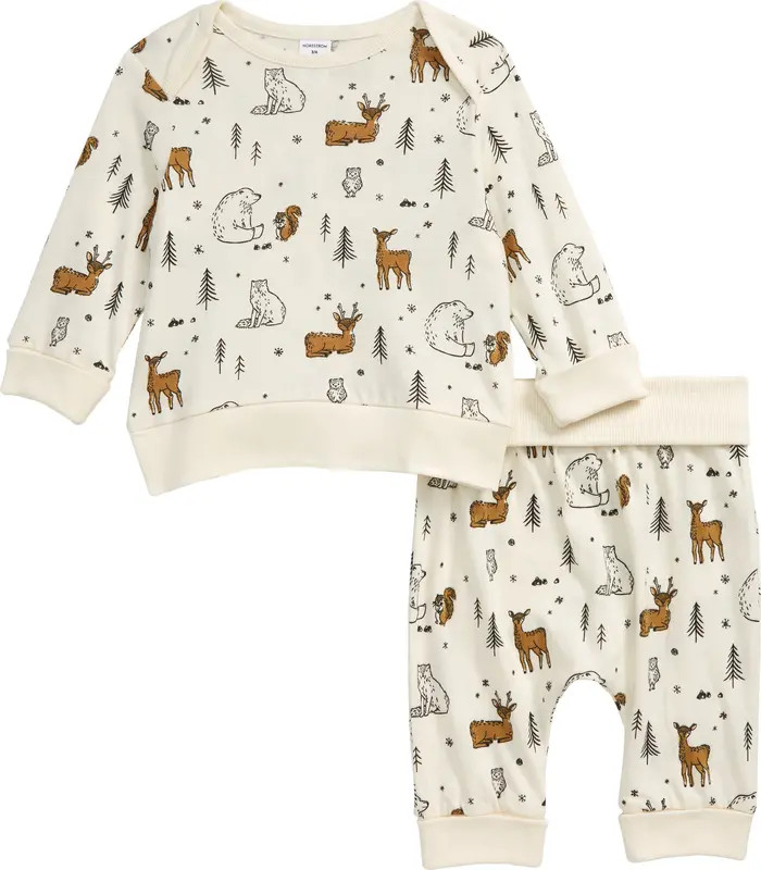 Kids' Nordstrom Grow with Me Organic Cotton Top & Pants Set | Nordstrom Rack