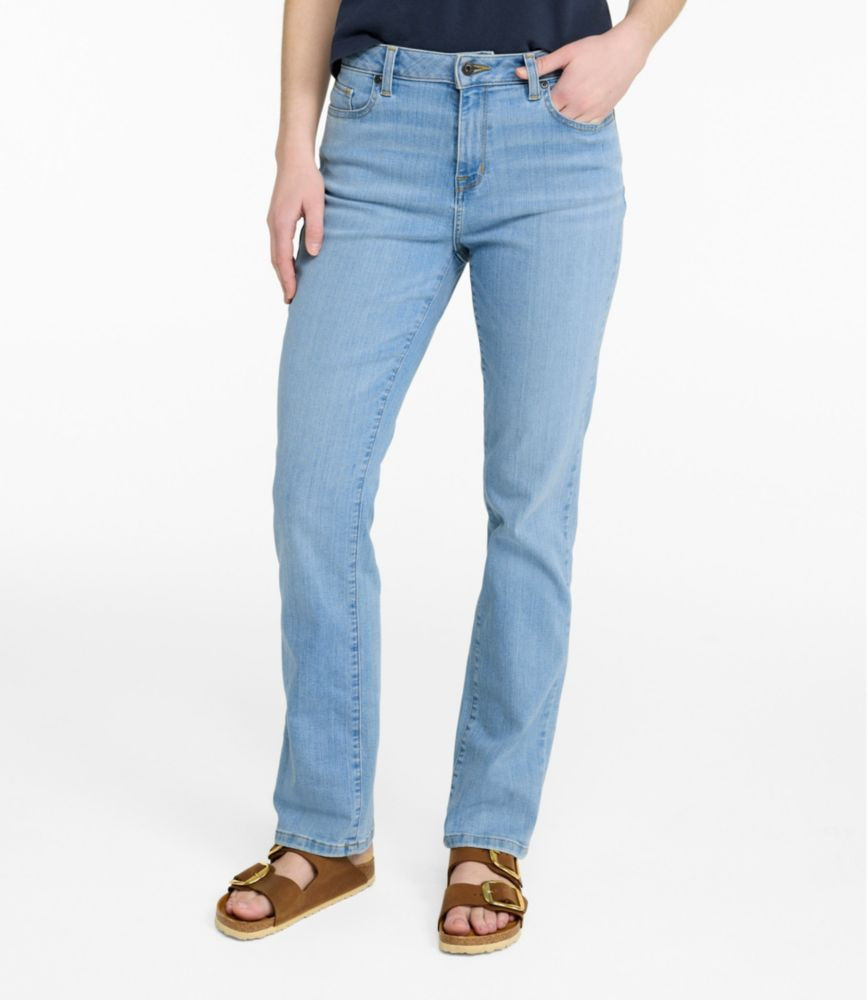 Women's True Shape Jeans, High-Rise Straight-Leg Soft Indigo 2 Petite, Denim L. L.Bean | L.L. Bean