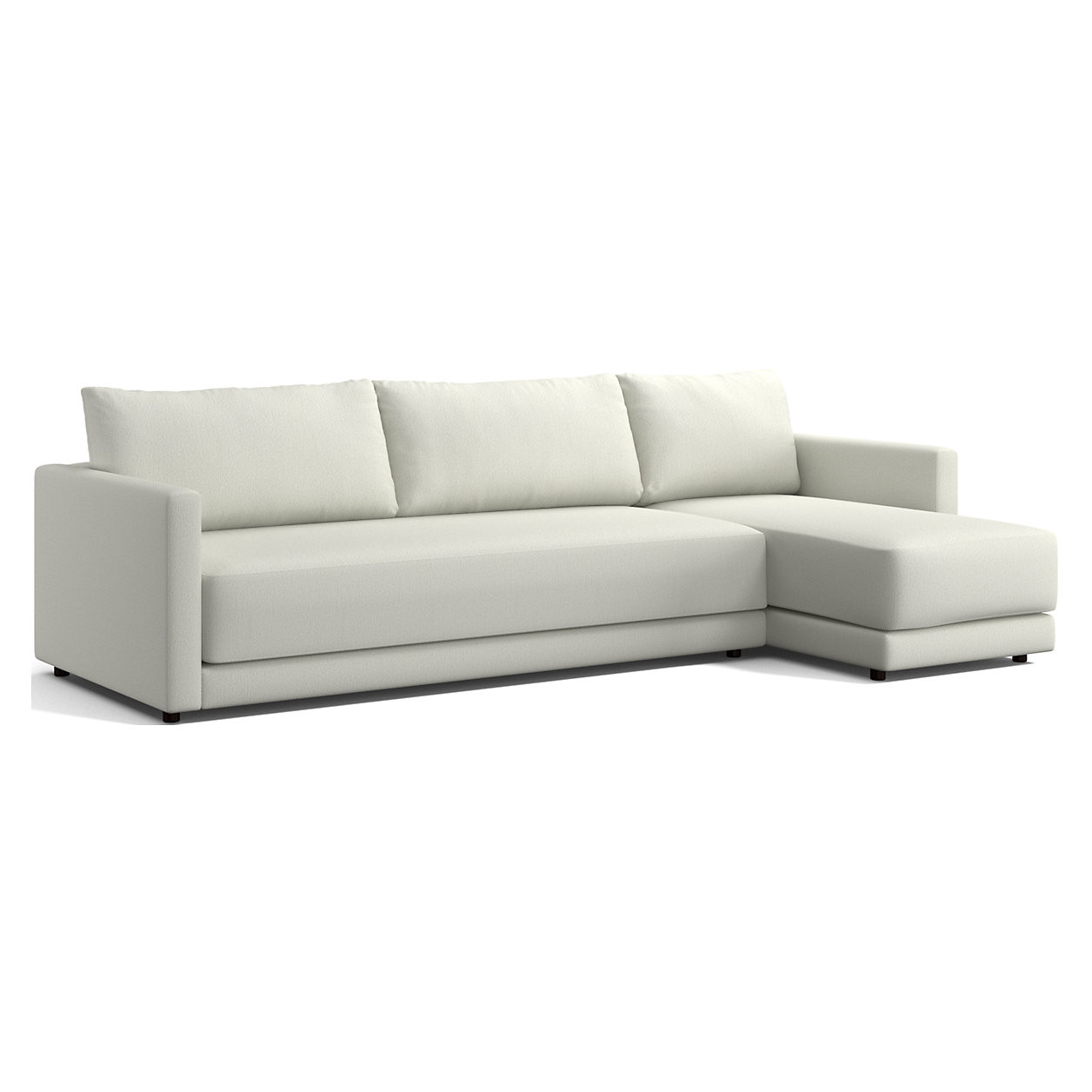 Gather Deep 2-Piece Chaise Bench Sectional + Reviews | Crate & Barrel | Crate & Barrel