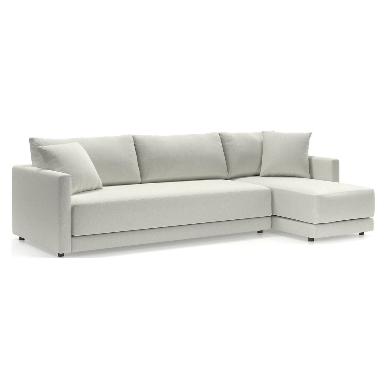 Gather Deep 2-Piece Chaise Bench Sectional + Reviews | Crate & Barrel | Crate & Barrel