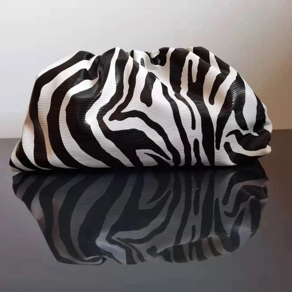 Leather Patterned Zebra Clutch Purse Evening Bag - Etsy | Etsy (US)