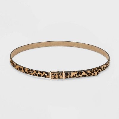 Women's Plus Size Leopard Print Belt - Ava & Viv™ Black | Target