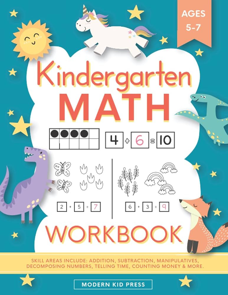Kindergarten Math Workbook: Kindergarten and 1st Grade Workbook Age 5-7 | Homeschool Kindergarten... | Amazon (US)