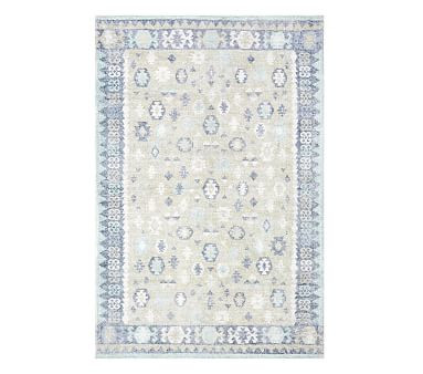 Ryan Washable Rug, 4x6', Blue | Pottery Barn Kids