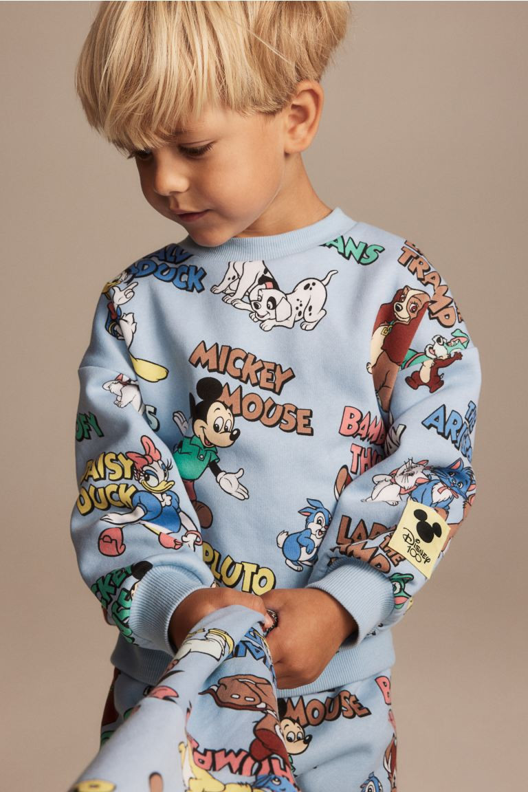 Ensemble 2 pièces en molleton imprimé | H&M (FR, IT, ES, PT, BE)