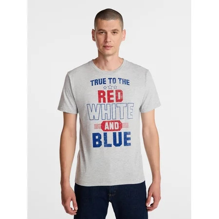 Americana Men s and Big Men s True Colors Graphic Tee Shirt from Way to Celebrate Sizes XS-3XLT | Walmart (US)