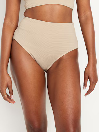 High-Waisted French-Cut Bikini Swim Bottoms for Women | Old Navy (US)