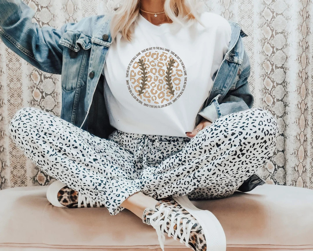 Baseball Leopard Graphic Shirt, Baseball Shirt, Softball Leopard Shirt, Softball Shirt, Sport Lov... | Etsy (US)