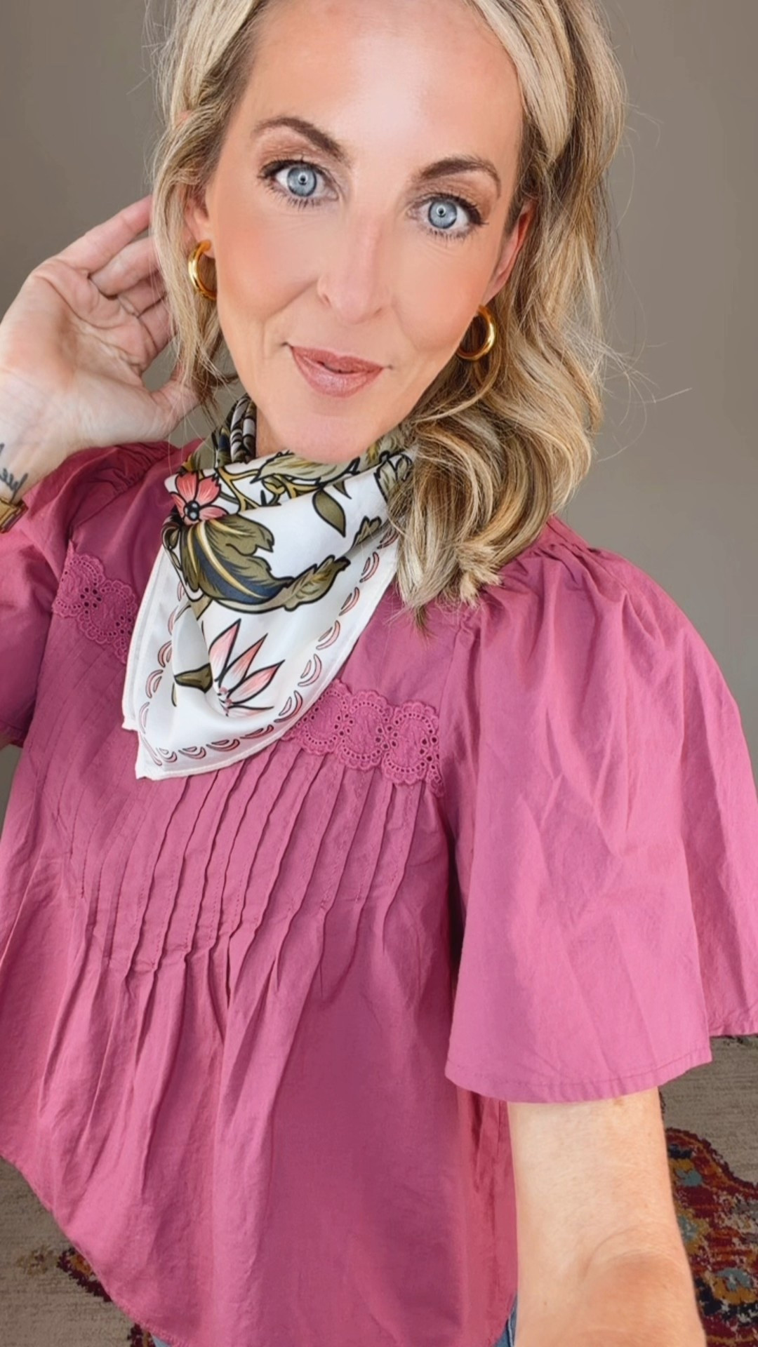 Make a stylish statement with this $25 Short-Sleeve Lace Pintuck Blouse from Universal Thread™. Made of 100% cotton for all-day comfort, this blouse features pintuck and lace detailing on the front for an elegant charm. The crew neckline with keyhole back allows ease of wear, while the flutter sleeves adds a flowy look. You can pair it with various jeans or shorts for versatile looks.

#LTKootd #LTKmomlife #LTKgrwm