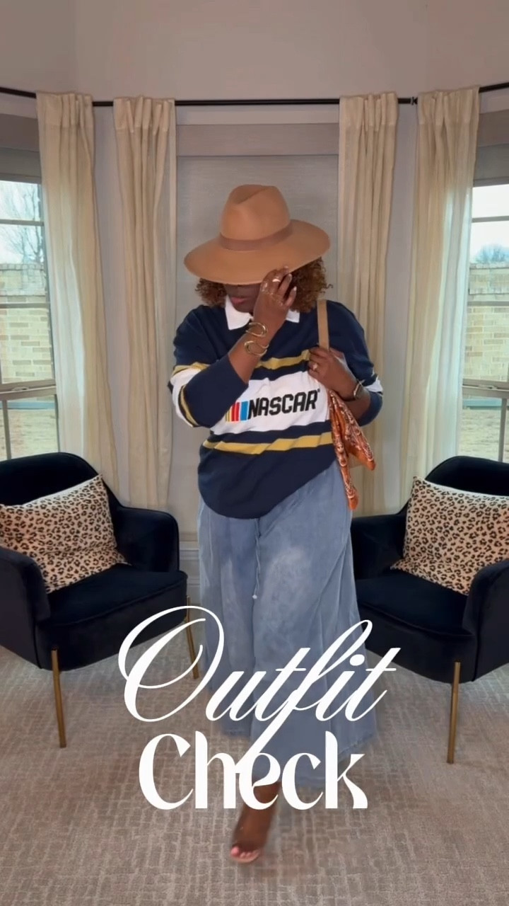 Spring looks, but I'm in the fast lane 🏁🌸

Get into this fit 👇🏾
Rugby: @Marshalls (men's section)
Shoes: @Steve Madden US @DSW 
Jeans: @amazonfindsandfashion 
Bag: @coach from @amazonfindsandfashion 
Hat:@Zara  (old)

#springlooks #outfitinspo #midsizefashion #momstyle #fitcheck


#LTKootd #LTKMidsize #LTKSeasonal