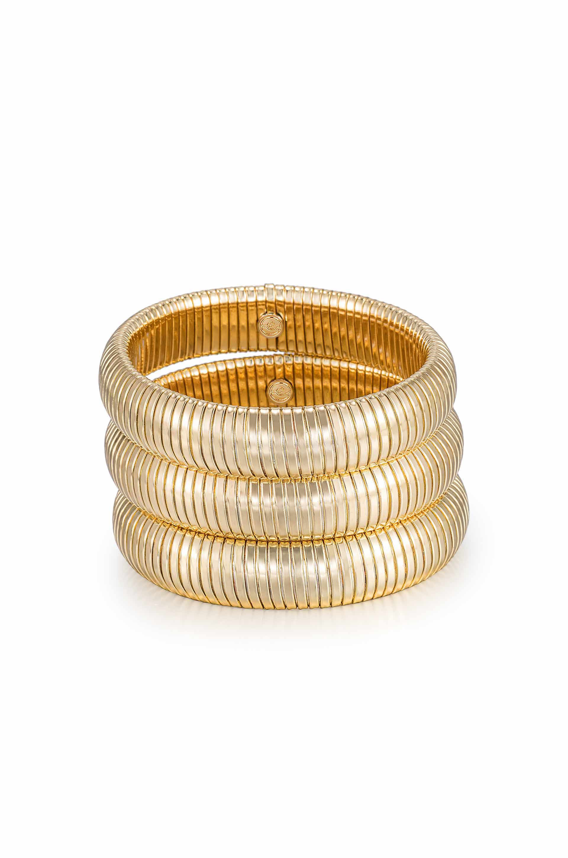 Golden Hour Flex Snake Chain Stretch Bracelet Set | Ettika