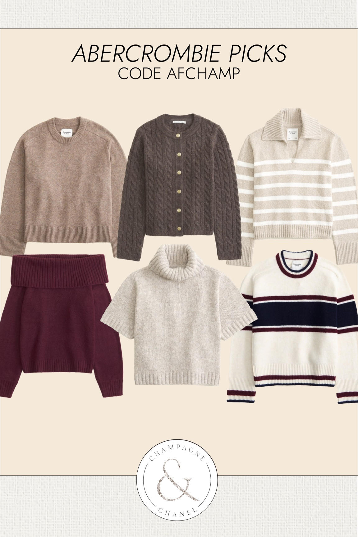 Abercrombie sale on sweaters 🫶 use my code AFCHAMP for an extra 15% off!! 

#LTKSaleAlert #LTKSeasonal #LTKStyleTip