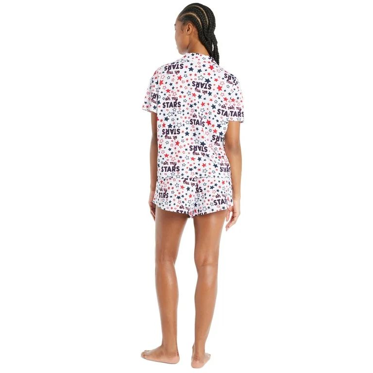 4th of July Women’s Shorty Pajama Set by Way to Celebrate, 2-Piece, Sizes XS to 3X - Walmart.co... | Walmart (US)