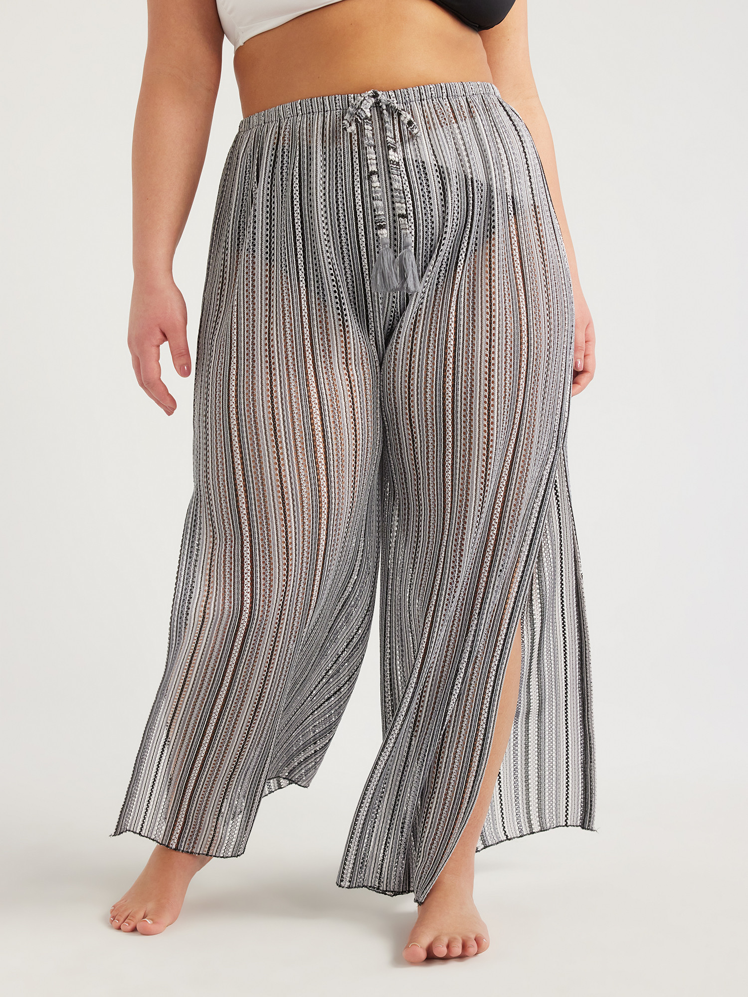 Time and Tru Women's Crochet Coverup Pants, Sizes XS-3X | Walmart (US)