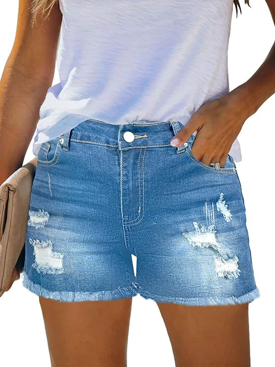 MixShe Shorts for Women Pants Womens Jeans Cowboy Fashion Beach Vacation Clothes Summer Outfits | Amazon (US)
